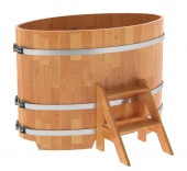 «Купель Bentwood из лиственницы овальная натуральная из сращенных ламелей 0,76х1,16 h-1,0» – 1