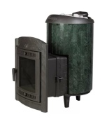 «Печь банная "Атмосфера L" в ламелях "Верде Гватемала" наборный рисунок» – 1