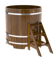 Купель Bentwood из лиственницы круглая мореная Рустик D 1,17 h-1,2