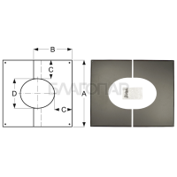 «Шидель PERMETER 25 декоративная пластина 35° - 45° 15b, внутр. 130 мм., внешн. 180 мм., серый» – 1