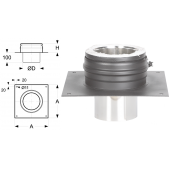 «Шидель PERMETER 25 переходник Кирпичная труба - PM50 9, внутр. 150 мм., внешн. 200 мм., серый» – 1