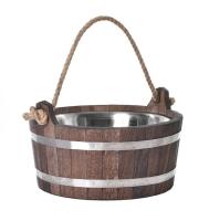 «Шайка Краснодар с нерж. Вставкой 4,5л. Дуб Темный» – 1