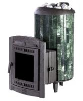 «Печь банная "Атмосфера XL" в ламелях из натурального камня "Змеевик" наборный» – 1