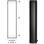 «Шидель PERMETER 25 элемент трубы 1000 мм. 4a, внутр. 130 мм., внешн. 180 мм., чёрный» – 1