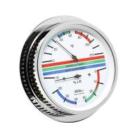 Fischer Термометр-гигрометр для сауны в латунном корпусе (шкала цвет.)