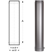 «Шидель PERMETER 25 элемент трубы 1000 мм. 4a, внутр. 150 мм., внешн. 200 мм., серый» – 1