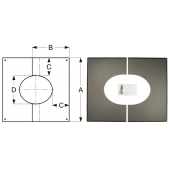 «Шидель PERMETER 50 декоративная пластина 35° - 45° 15b, внутр. 150 мм., внешн. 250 мм., серый» – 1