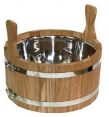 «Шайка 5л с нержавеющей вставкой дуб светлый под маслом» – 1