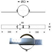 «Шидель PERMETER 50 хомут для перекрытий 14, внутр. 350 мм., внешн. 450 мм., серебристый» – 1