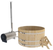 «Купель Bentwood Фурако кедр D 1,8х1,2 разборная, печь наружная (стандарт)» – 1