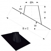 «Шидель PERMETER 50 проходы через крышу 11b, внутр. 150 мм., внешн. 250 мм., чёрный» – 1