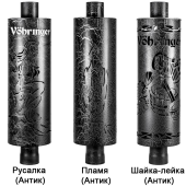 «Ферингер Дымоход - экономайзер стартовый с резной корзиной D115мм L 1м. цвет антик РКШБ» – 1