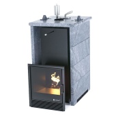 ИзиСтим Печь Сочи Ст.430 трехсторонний кожух из талькохлорита, закрытый верх, футеровка топки