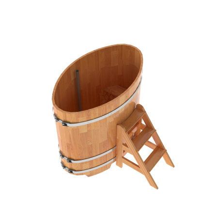 «Купель Bentwood из лиственницы овальная натуральная из сращенных ламелей 0,8х1,42 h-1,23» – 4