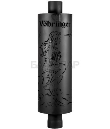 Ферингер Дымоход - экономайзер стартовый с резной корзиной D115мм L 1м. цвет чёрный РКШБ