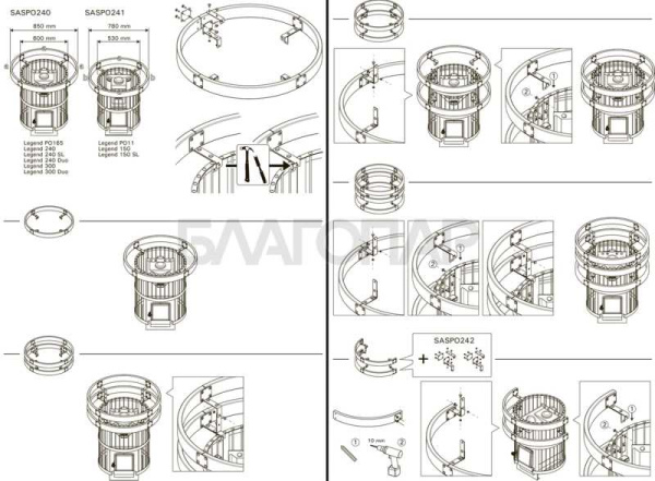 «Защитное ограждение Harvia SASPO240 (для Legend PO165, Legend 240/SL/Duo, 300/Duo)1» – 3
