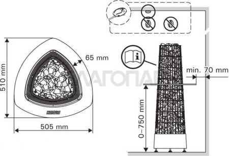 «Монтажный фланец (обод) Harvia HPI 1 (для Harvia Kivi)3» – 4