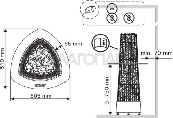«Монтажный фланец (обод) Harvia HPI 1 (для Harvia Kivi)1» – 4