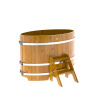 Купель Bentwood из лиственницы овальная натуральная Рустик 0,8х1,42 h-1,0