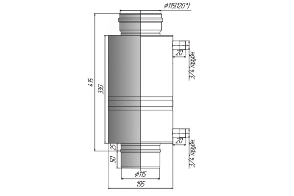 «ТиС ППШ-М Пароперегреватель трубный 430, L=495 мм D115/1151» – 2