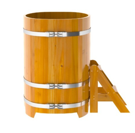 «Купель Bentwood из лиственницы овальная натуральная Рустик 0,76х1,16 h-1,13» – 3