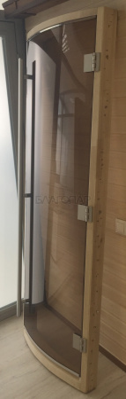 «Банная дверь "Престиж-Р" стекло радиусное бронза размер 1900*700 коробка (ольха, берёза)3» – 8