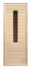 Дверь из липы "Тула" с прямоугольным окошком стеклопакет (1900х700мм)