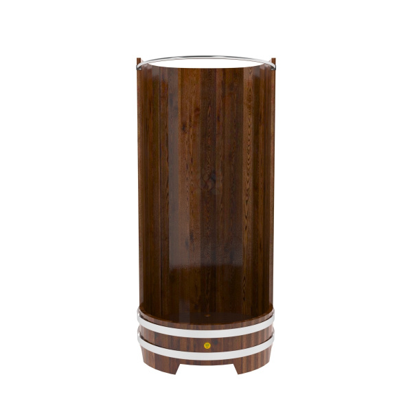 «Душевая кабина Bentwood из лиственницы мореная с держателем для шторки 0,9х0,9х2 м.1» – 2