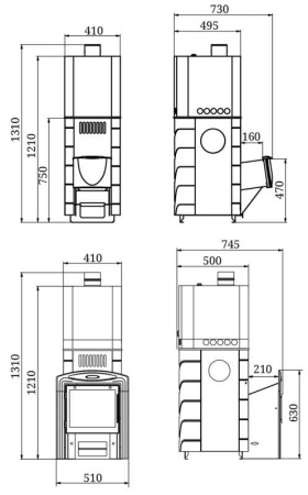 «Дровяная печь ТЕРМОФОР БИРЮСА 2013 Терракот3» – 5