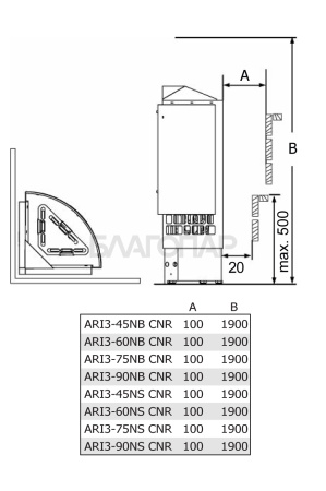 «Sawo Aries Corner ARI3-75NB-CNR-P3» – 5