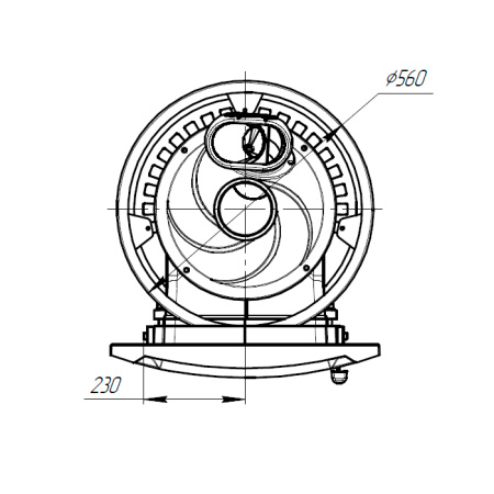 «Печь банная "Атмосфера L" короткий топливный тоннель сетка3» – 7