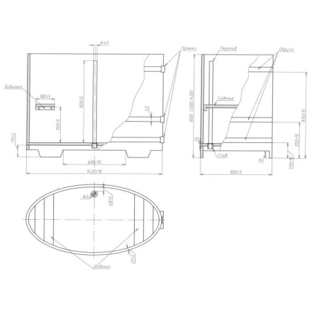«Купель Bentwood из лиственницы овальная натуральная 0,8х1,42 h-1,23» – 7