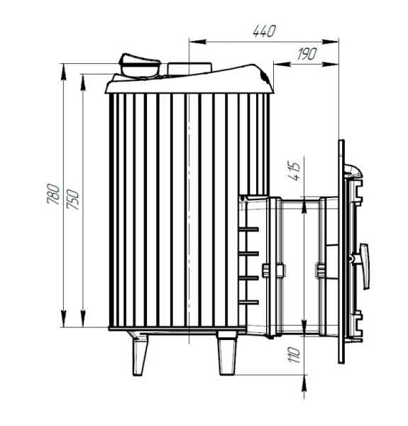«Печь банная "Атмосфера L" в ламелях "Верде Гватемала" наборный рисунок1» – 3