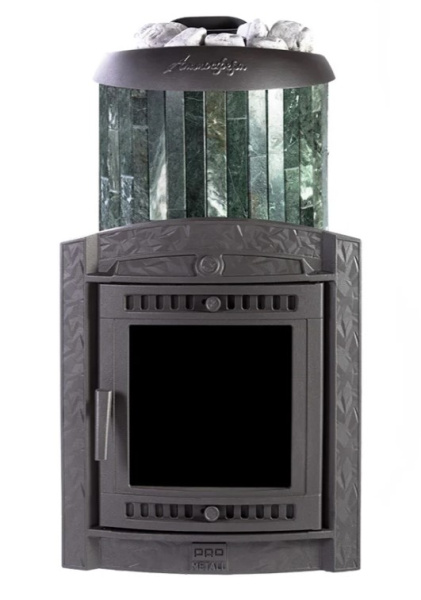 «Печь банная "Атмосфера XL" в ламелях из натурального камня "Змеевик" наборный1» – 2