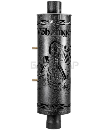 «Ферингер Дымоход стартовый с резной корзиной и рег. конвекцией + регистр D115мм L 1м. ц. черный РКШ3» – 4