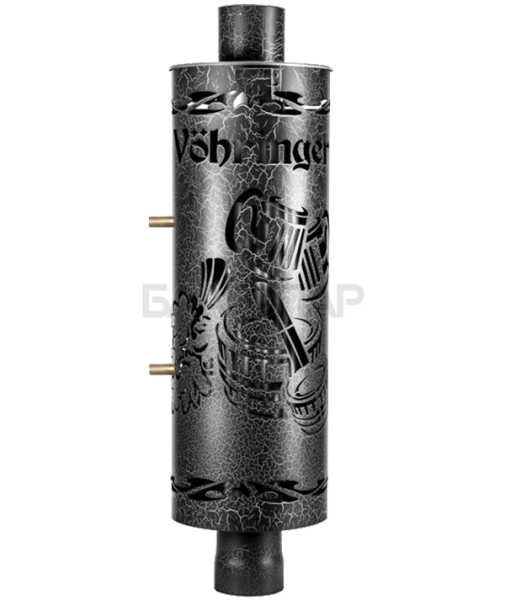 «Ферингер Дымоход стартовый с резной корзиной и рег. конвекцией + регистр D115мм L 1м. ц. черный РКШ1» – 4