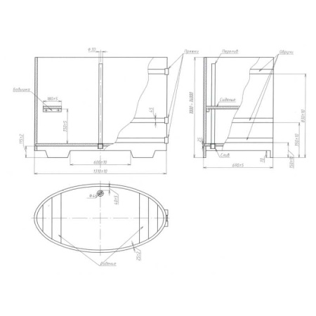 «Купель Bentwood из лиственницы овальная натуральная Рустик 0,69х1,31 h-1,03» – 6