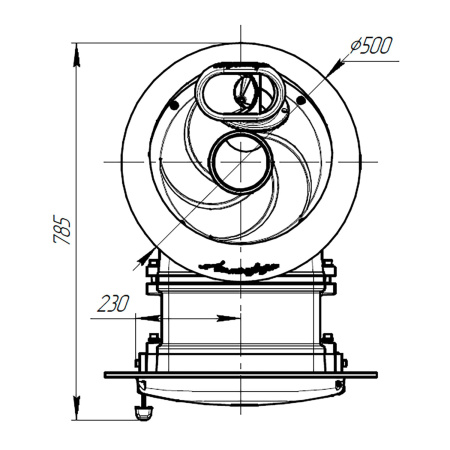 «Печь банная Атмосфера L в ламелях "Россо Леванто" наборный до 24 м³3» – 8