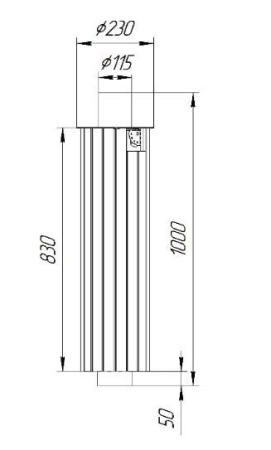 «Ферингер Дымоход - конвектор ЛАЙН D115 mm L1м Антик3» – 5