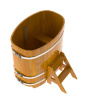 Купель Bentwood из лиственницы овальная натуральная Рустик 0,76х1,16 h-1,13