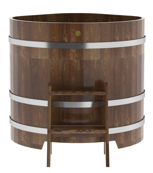 «Купель Bentwood из лиственницы угловая мореная из сращенных ламелей 1,03х1,03 h-1,01» – 2