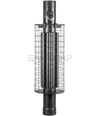 Ферингер Дымоход - конвектор стартовый с сеткой для камней и шибером D115мм L 1м. цвет антик