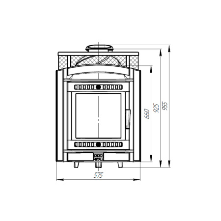 «Печь банная "Атмосфера L" короткий топливный тоннель сетка3» – 5