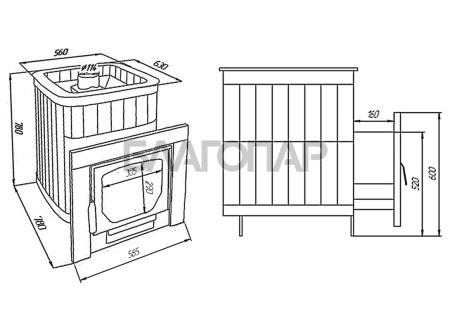 «Варвара Каменка удлиненная топка Панорама3» – 2