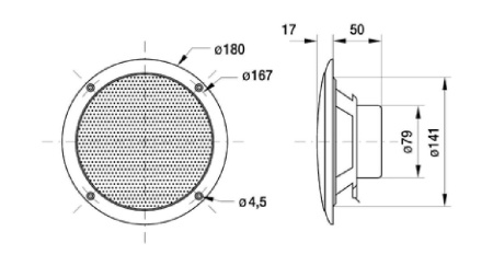 «Громкоговоритель Harvia FR16WP SACK08016, 80 W, 16 см3» – 4