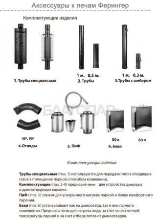 «Ферингер Дымоход стартовый с резной корзиной и рег. конвекцией + регистр D115мм L 1м. ц. чёрный3» – 3