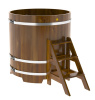 Купель Bentwood из лиственницы круглая мореная Рустик D 1,17 h-1,2