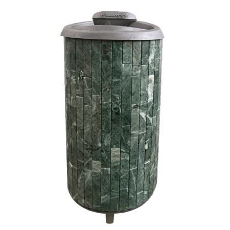 «Печь банная "Атмосфера XL" в ламелях из натурального камня "Змеевик" наборный3» – 4