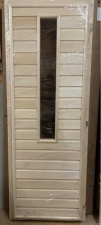 «Дверь из липы "Тула" с прямоугольным окошком стеклопакет (1900х700мм)3» – 2