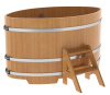 Купель Bentwood из лиственницы овальная натуральная 1,08х1,75 h-1,1
